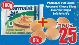 Boxer PARMALAT Full Cream Processed Cheese Slices Assorted 100g & Soft Rolls 6's offer