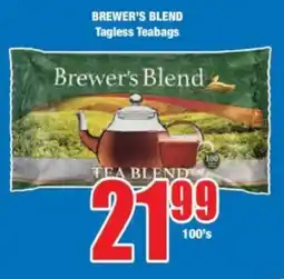 Boxer BREWER'S BLEND Tagless Teabags offer