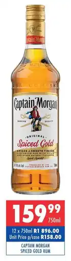 Ultra Liquors CAPTAIN MORGAN SPICED GOLD RUM offer
