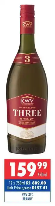 Ultra Liquors KWV 3YO BRANDY offer