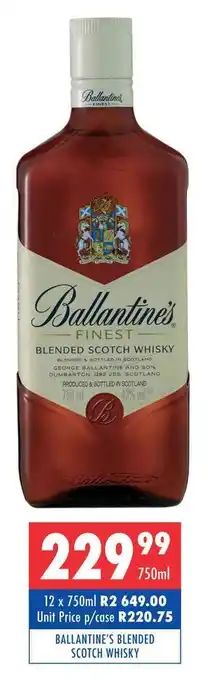 Ultra Liquors BALLANTINE'S BLENDED SCOTCH WHISKY offer
