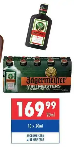 Ultra Liquors JÄGERMEISTER MINI MEISTERS offer