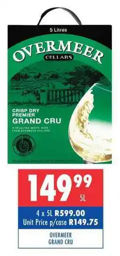 Ultra Liquors OVERMEER GRAND CRU offer
