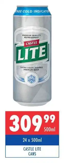 Ultra Liquors CASTLE LITE CANS offer