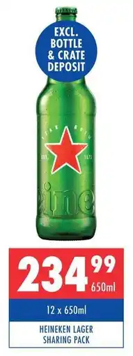 Ultra Liquors HEINEKEN LAGER SHARING PACK offer