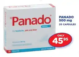 PANADO 500 mg 20 CAPSULES