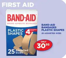 Link Pharmacy BAND-AID BANDAGES PLASTIC SHAPES 25 ASSORTED SIZES offer