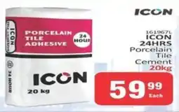KitKat Cash and Carry ICON 24HRS Porcelain Tile Cement 20kg offer