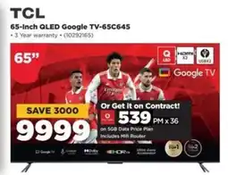 HiFi Corp TCL 65-Inch QLED Google TV-65C645 offer