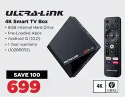 HiFi Corp ULTRA-LINK 4K Smart TV Box offer