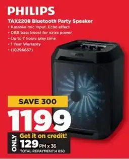 HiFi Corp PHILIPS TAX2208 Bluetooth Party Speaker offer