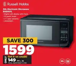 HiFi Corp Russell Hobbs 30L Electronic Microwave RHEM31L offer