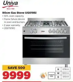HiFi Corp Univa 90cm Gas Stove UG019Si offer