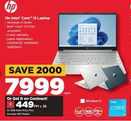 HiFi Corp HP 15s Intel Core i3 Laptop offer