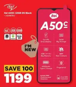 HiFi Corp Itel A50C 32GB DS Black offer