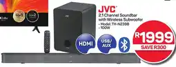 Pick n Pay Hypermarket JVC 2.1 Channel Soundbar with Wireless Subwoofer offer