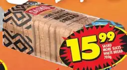 Shoprite SASKO MORE SLICES WHITE BREAD 700g offer