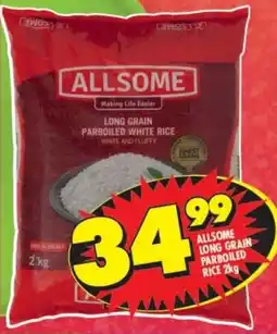 Shoprite ALLSOME LONG GRAIN PARBOILED RICE 2kg offer