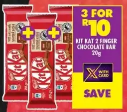 Shoprite KIT KAT 2 FINGER CHOCOLATE BAR 20g offer