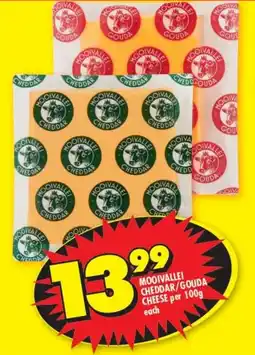 MOOIVALLEI CHEDDAR/GOUDA CHEESE per 100g each