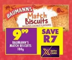 Shoprite BAUMANN'S MATCH BISCUITS 180g offer