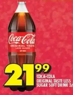 Shoprite COCA-COLA ORIGINAL TASTE LESS SUGAR SOFT DRINK 2L offer
