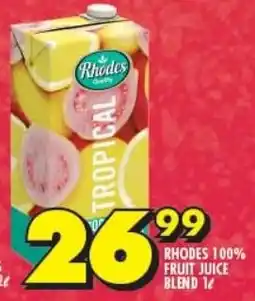Shoprite RHODES 100% FRUIT JUICE BLEND 1L offer
