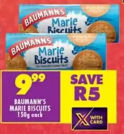 Shoprite BAUMANN'S MARIE BISCUITS 150g each offer
