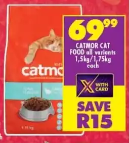 Shoprite CATMOR CAT FOOD all variants 1,5kg/1,75kg each offer