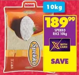 Shoprite SPEKKO RICE 10kg offer