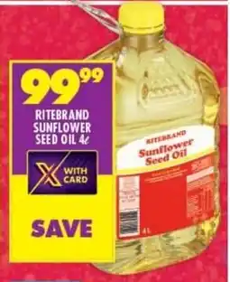 Shoprite RITEBRAND SUNFLOWER SEED OIL 4L offer