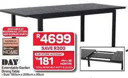 Pick n Pay Hypermarket Extendable Garden Dining Table offer