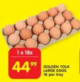 Shoprite GOLDEN YOLK LARGE EGGS 18 per tray offer