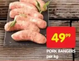Shoprite PORK BANGERS per kg offer