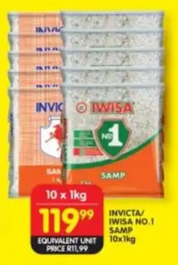 Shoprite INVICTA/ IWISA NO.1 SAMP 10x1kg offer