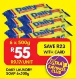 Shoprite DAILY LAUNDRY SOAP 6x500g offer