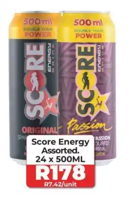 1UP Score Energy Assorted. 24x500ml offer