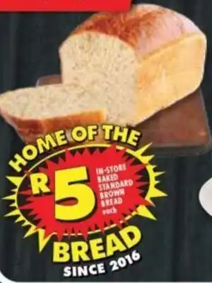 Shoprite IN-STORE BAKED STANDARD BROWN BREAD offer