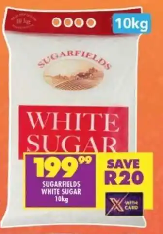 Shoprite SUGARFIELDS WHITE SUGAR 10kg offer