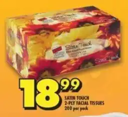 Shoprite SATIN TOUCH 2-PLY FACIAL TISSUES 200 per pack offer