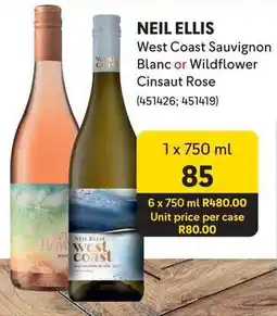 Makro NEIL ELLIS West Coast Sauvignon Blanc or Wildflower Cinsaut Rose offer