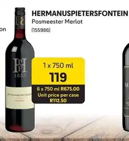 HERMANUSPIETERSFONTEIN Posmeester Merlot