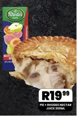Take 'n Pay PIE + RHODES NECTAR JUICE 200ML offer