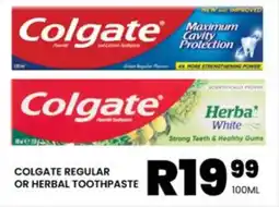 Take 'n Pay COLGATE REGULAR OR HERBAL TOOTHPASTE offer