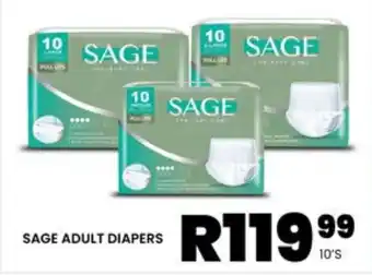 Take 'n Pay SAGE ADULT DIAPERS offer