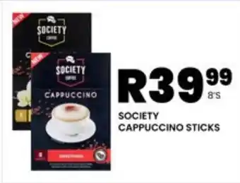 Take 'n Pay SOCIETY CAPPUCCINO STICKS offer