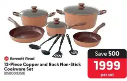 Makro Bennett Read 12-Piece Copper and Rock Non-Stick Cookware Set offer