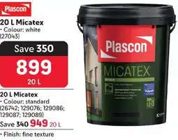 Makro Plascon 20 L Micatex offer