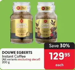 Makro DOUWE EGBERTS Instant Coffee (All variants excluding decaf) 200 g offer
