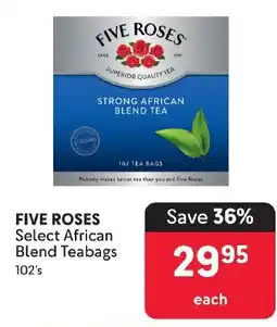 Makro FIVE ROSES Select African Blend Teabags offer
